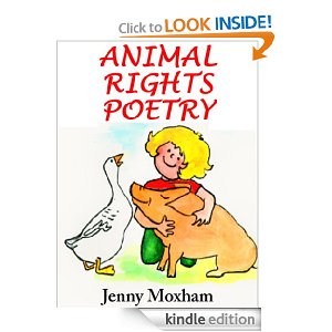 Drawng of a little girl hugging a pig next to a goose.