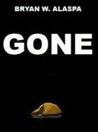 Image of a yellow tent in blackness.