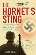 Image of a biplane, a swastika, and a man with a gun. The book's title and author's name are on this image.